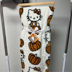 Hello Kitty Fall Faux Fur Pumpkin Throw